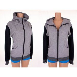 LULULEMON 8 On The Daily Hoodie Heathered Gray Black Super Rare!